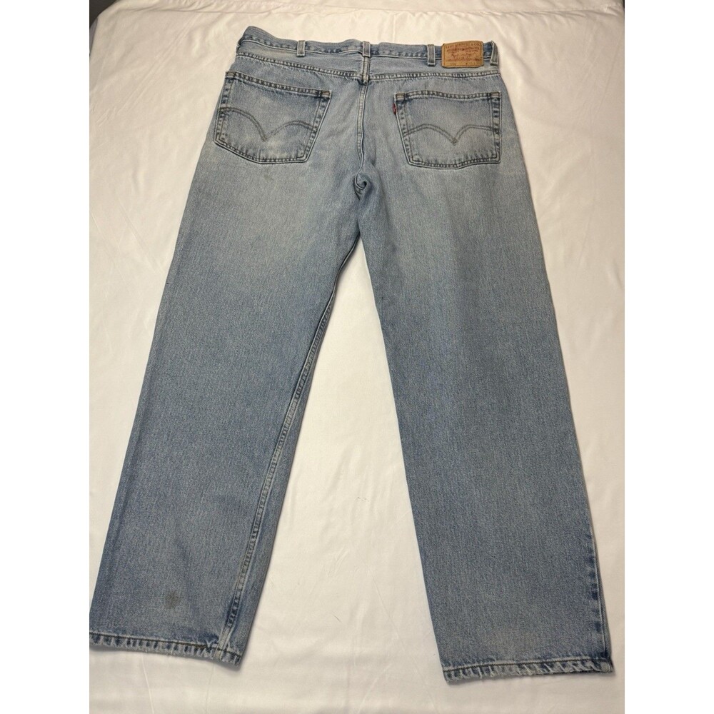 Levi's 550 Jeans Mens 38x30 Blue Washed Denim Relaxed Fit Straight Leg Y2K Vtg - Picture 7 of 8